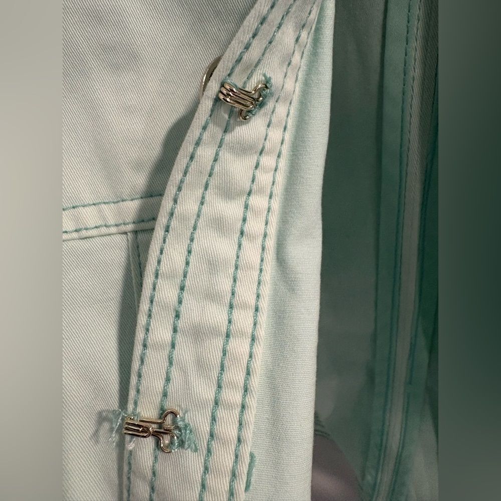 White House Black Market Light Mint Green Jacket Beautifully Military Style - Picture 16 of 16